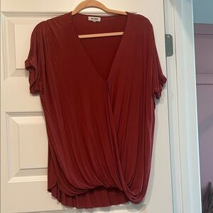 DLMN Women's Sophisticated Rust Blouse